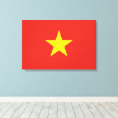 vietnamesische Flagge (Vietnam) Leinwanddruck (Insitu (Holzboden))