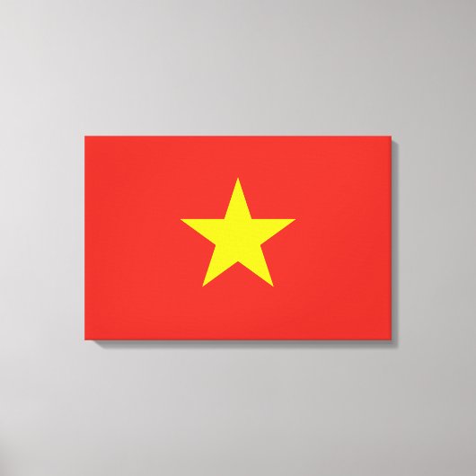 vietnamesische Flagge (Vietnam) Leinwanddruck (Vorderseite)
