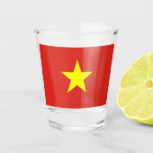 vietnamesische Flagge (Vietnam) Schnapsglas (Vorderseite)