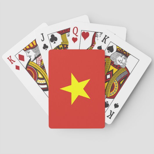 vietnamesische Flagge (Vietnam) Spielkarten (Rückseite)