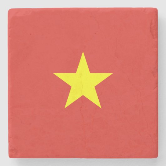 vietnamesische Flagge (Vietnam) Steinuntersetzer (Vorderseite)
