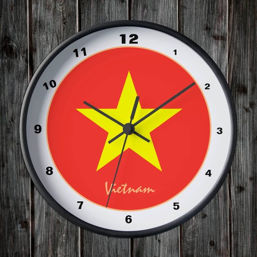 Vietnamesische Flagge, Vietnam trendige Zuhause /d Runde Wanduhr