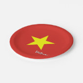 vietnamesische Flaggen-Teller, Party, Sport, Vietn Pappteller (Schrägansicht)