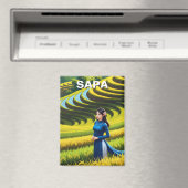 Vietnamesische Frau in Sapa Travel Magnet (In Situ (Geschirrspüler))