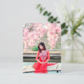 vietnamesische Frau Postkarte (Stehend Vorderseite)