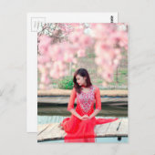 vietnamesische Frau Postkarte (Vorne/Hinten)