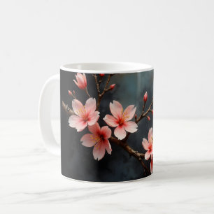 Vietnamesische Pfirsichblüten-Kunst Kaffeetasse