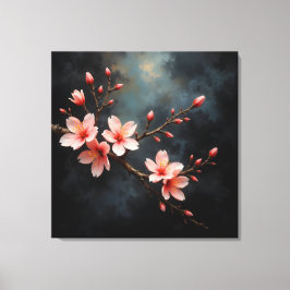 Vietnamesische Pfirsichblüten-Kunst Leinwanddruck