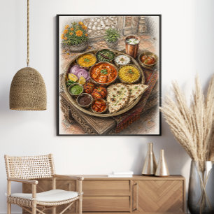Vietnamesische Pho-Nudelsuppen-Skizze Poster