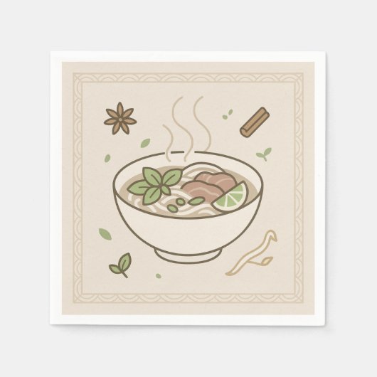 Vietnamesische Pho (US-Restaurant-Stil) Serviette (Vorderseite)