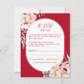 Vietnamesische Song Hy Pfingstrose RSVP mit QR-Cod (Vorderseite)