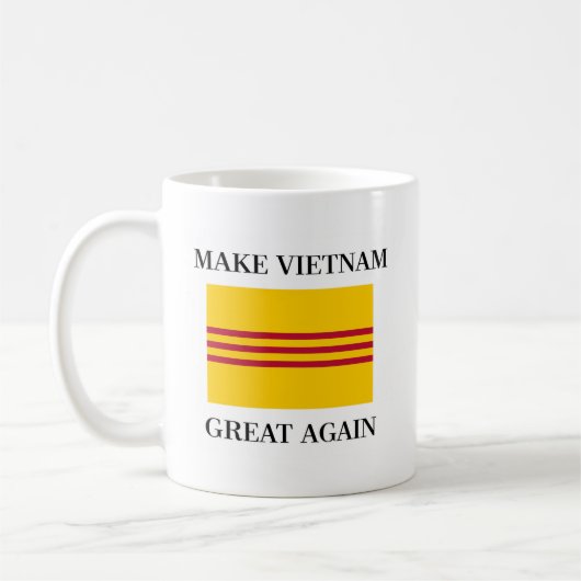 Vietnamesische Südflagge - machen Sie Vietnam groß Kaffeetasse (Links)