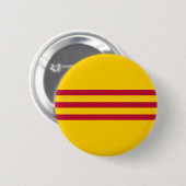 Vietnamesische Südflagge - Vietnam Cờ vàng Ba sọc Button (Vorne & Hinten)