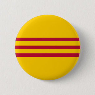 Vietnamesische Südflagge - Vietnam Cờ vàng Ba sọc Button