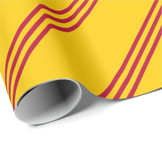 Vietnamesische Südflagge - Vietnam Cờ vàng Ba sọc Geschenkpapier (Rolleneckpunkt)