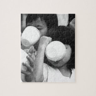 Vietnamesische Südkinder.  (USIA) GENAUES DATUM Puzzle