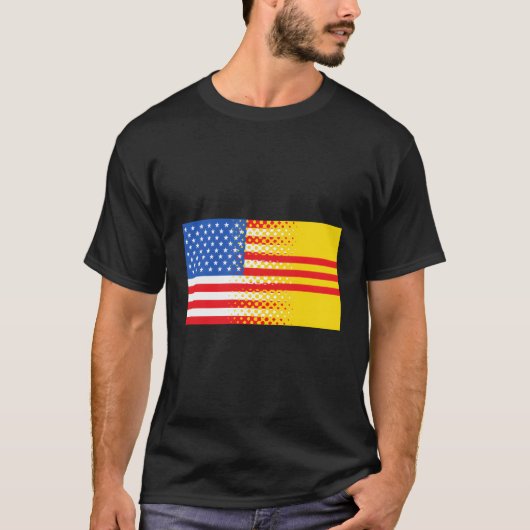 Vietnamesischer Amerikaner Südvietnam Flag Geschen T-Shirt (Vorderseite)