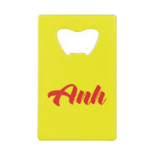 Vietnamesischer Bruder - Anh ~ TietDeskVietLanguag Geldbeutel Flaschenöffner (Vorderseite)