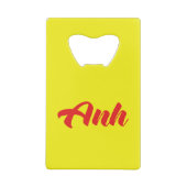 Vietnamesischer Bruder - Anh ~ TietDeskVietLanguag Geldbeutel Flaschenöffner (Rückseite)