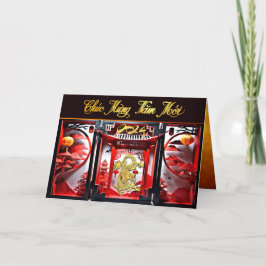 Vietnamesischer Drache Neujahr 2024 Origami GC Dankeskarte