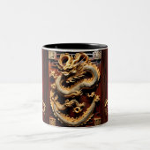 Vietnamesischer Drums Têt Dragon New Year Scupture Zweifarbige Tasse (Mittel)