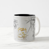Vietnamesischer Originaldrache Jahr 2024 2TM2 Zweifarbige Tasse (VorderseiteRechts)