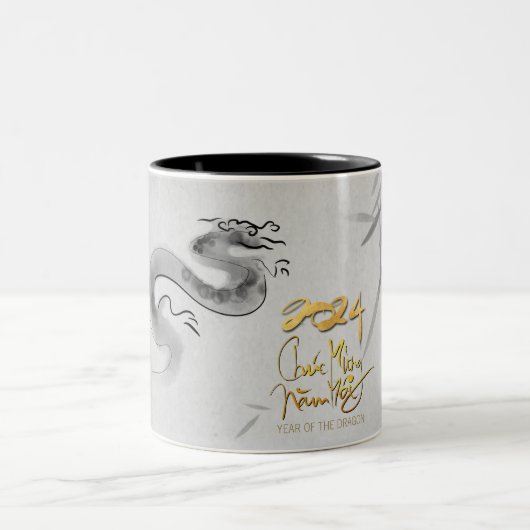 Vietnamesischer Originaldrache Jahr 2024 2TM2 Zweifarbige Tasse (Mittel)