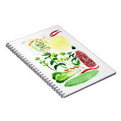 Vietnamesischer Reißepapier Rolls Recipe Watercolo Notizblock (Rechte Seite)