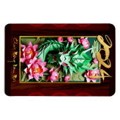 Vietnamesischer Wood Green Dragon Neujahr 2024 Rec Magnet (Horizontal)