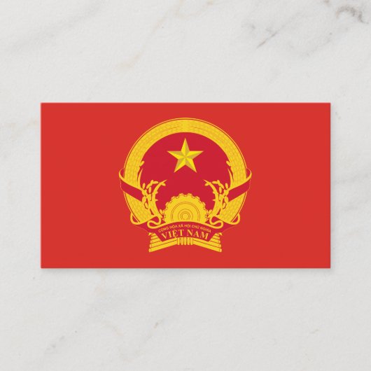 Vietnamesisches Emblem, Flagge Vietnams Visitenkarte (Vorderseite)