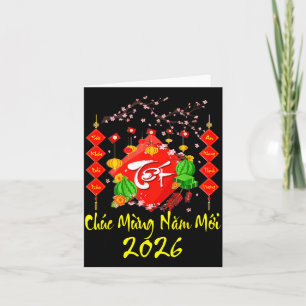 Vietnamesisches Lunar Neujahr 2026 Tet Viet Chuc M Karte