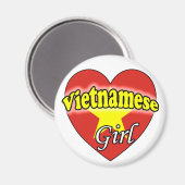 vietnamesisches Mädchen Magnet (Vorderseite/Rückseite)