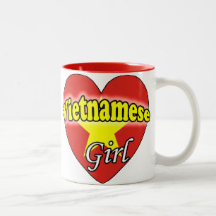 vietnamesisches Mädchen Zweifarbige Tasse