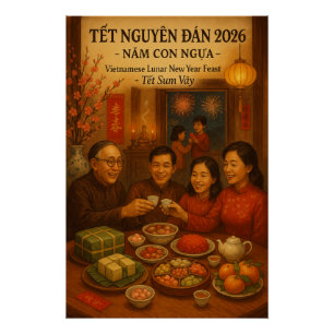 Vietnamesisches Mondneujahrsfest 2026 Poster