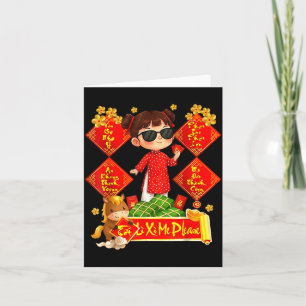 Vietnamesisches Neujahr 2026 Li Xi Me Bitte Tet-De Karte