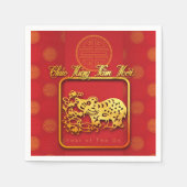 Vietnamesisches Neujahr OX-Papier-PN Serviette (Vorderseite)