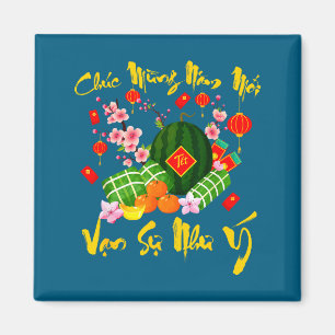 Vietnamesisches Neujahrsfest Chuc Mung Nam Moi Van Magnet