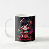 Vietnamesisches Neujahrsmädchen & Red Dragon Kaffeetasse (Links)