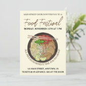 Vietnamesisches Pho Noodles Souk Cookoff Food Fest Einladung (Stehend Vorderseite)