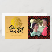 Vietnamesisches Rooster 2017 Grußkarte für Foto (Vorne/Hinten)