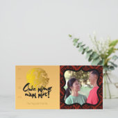 Vietnamesisches Rooster 2017 Grußkarte für Foto (Stehend Vorderseite)