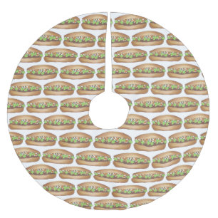 Vietnamesisches Schweinefleisch Banh Mi Sandwich R Polyester Weihnachtsbaumdecke