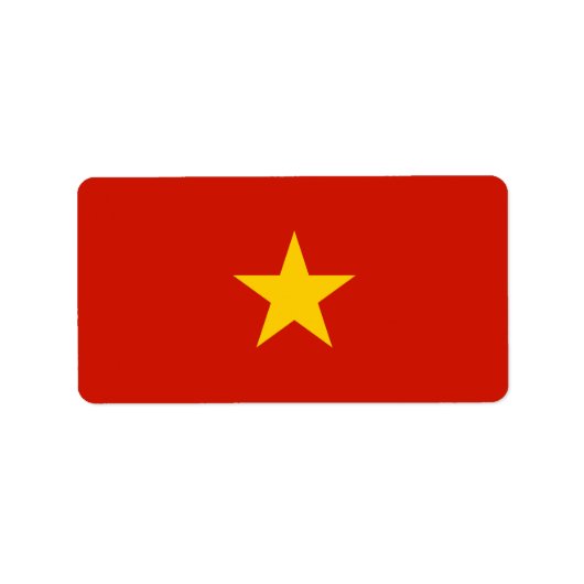 Vietnamflagge Adressaufkleber (Vorne)