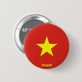 Vietnamflagge Charming Patriotic Button (Vorne & Hinten)