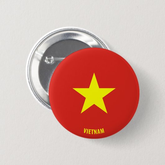 Vietnamflagge Charming Patriotic Button (Vorne & Hinten)
