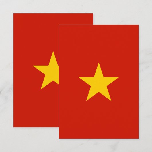 Vietnamflagge Dankeskarte (Vorne/Hinten)