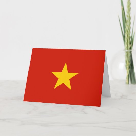 Vietnamflagge Dankeskarte (Vorderseite)