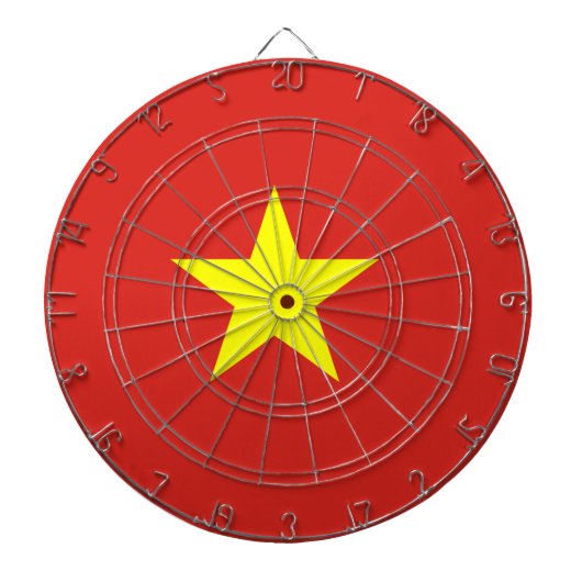 Vietnamflagge Dartscheibe (vorne)