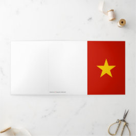 Vietnamflagge Dreifach Gefaltete Karte