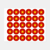 Vietnamflagge Etiketten (Blatt)